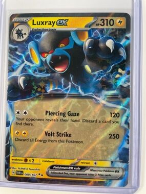 Pokemon Luxray EX Holographic Yellow Blue Black Card